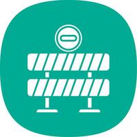 Closed Glyph Curve Icon vector