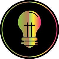 Bulb Glyph Due Color Icon vector