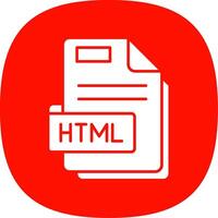 Html Glyph Curve Icon vector