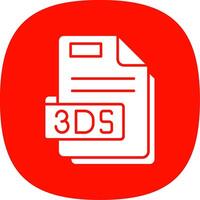 3ds Glyph Curve Icon vector