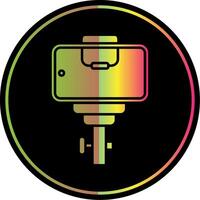 Selfie Glyph Due Color Icon vector