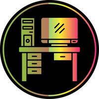 Computer Glyph Due Color Icon vector
