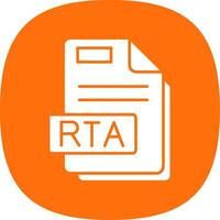 Rta Glyph Curve Icon vector