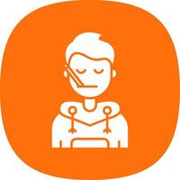 Sick Glyph Curve Icon vector