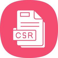 Csr Glyph Curve Icon vector