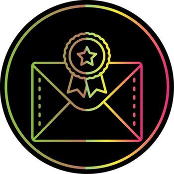 Badge Line Gradient Due Color Icon vector