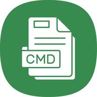 Cmd Glyph Curve Icon vector