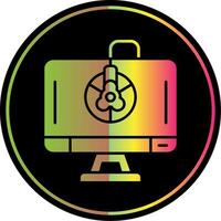 Calibration Glyph Due Color Icon vector