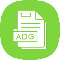 Adg Glyph Curve Icon vector