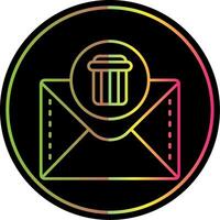 Dustbin Line Gradient Due Color Icon vector