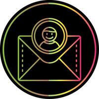 Profile Line Gradient Due Color Icon vector
