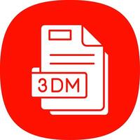 3dm Glyph Curve Icon vector