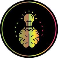 Brainstroming Glyph Due Color Icon vector