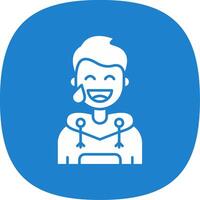 Sweat Glyph Curve Icon vector
