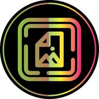 Jpg Line Gradient Due Color Icon vector