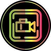 Video Line Gradient Due Color Icon vector