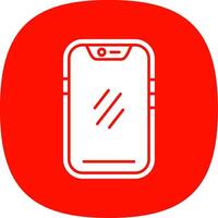 Smartphone Glyph Curve Icon vector