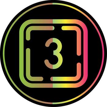 Three Line Gradient Due Color Icon vector