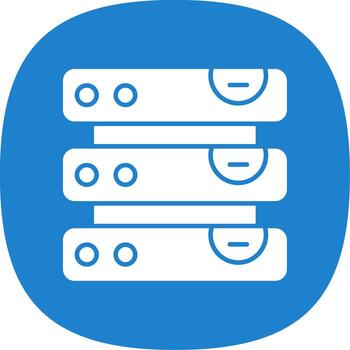 base de datos glifo curva icono vector