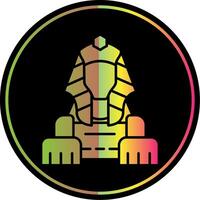 Sphinx Glyph Due Color Icon vector