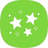 Star Glyph Curve Icon vector