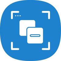 Substract Glyph Curve Icon vector