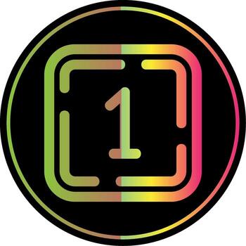 One Line Gradient Due Color Icon vector