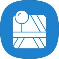 Pin Glyph Curve Icon vector