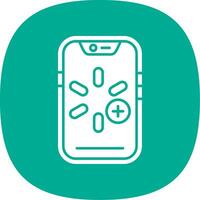 More Glyph Curve Icon vector