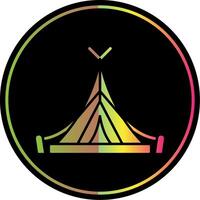 Tent Glyph Due Color Icon vector