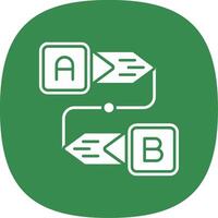 Diagram Glyph Curve Icon vector