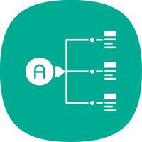 Relation Glyph Curve Icon vector
