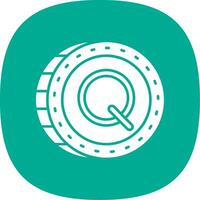 Quetzal Glyph Curve Icon vector