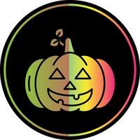 Pumpkin Line Gradient Due Color Icon vector