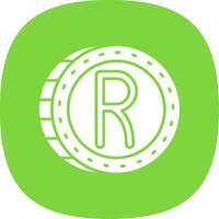 Rand Glyph Curve Icon vector