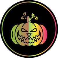 Pumpkin Line Gradient Due Color Icon vector