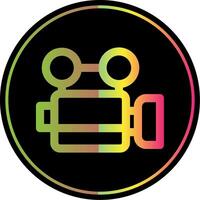 Video Line Gradient Due Color Icon vector