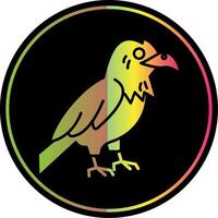 cuervo línea degradado debido color icono vector