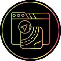 Gpu Line Gradient Due Color Icon vector