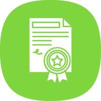 Agreement Glyph Curve Icon vector