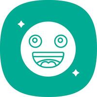 Smile Glyph Curve Icon vector