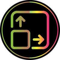 Expand Line Gradient Due Color Icon vector