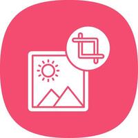 Crop Glyph Curve Icon vector