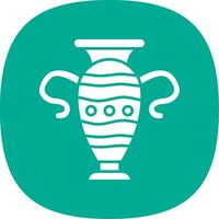 Vase Glyph Curve Icon vector