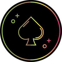 Spades Line Gradient Due Color Icon vector