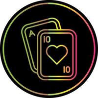 Poker Line Gradient Due Color Icon vector