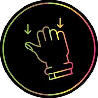 Drag Line Gradient Due Color Icon vector