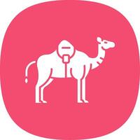 Camel Glyph Curve Icon vector