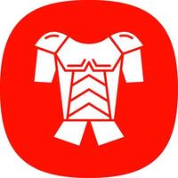 Armor Glyph Curve Icon vector