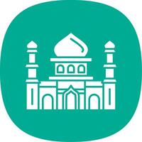 mezquita glifo curva icono vector